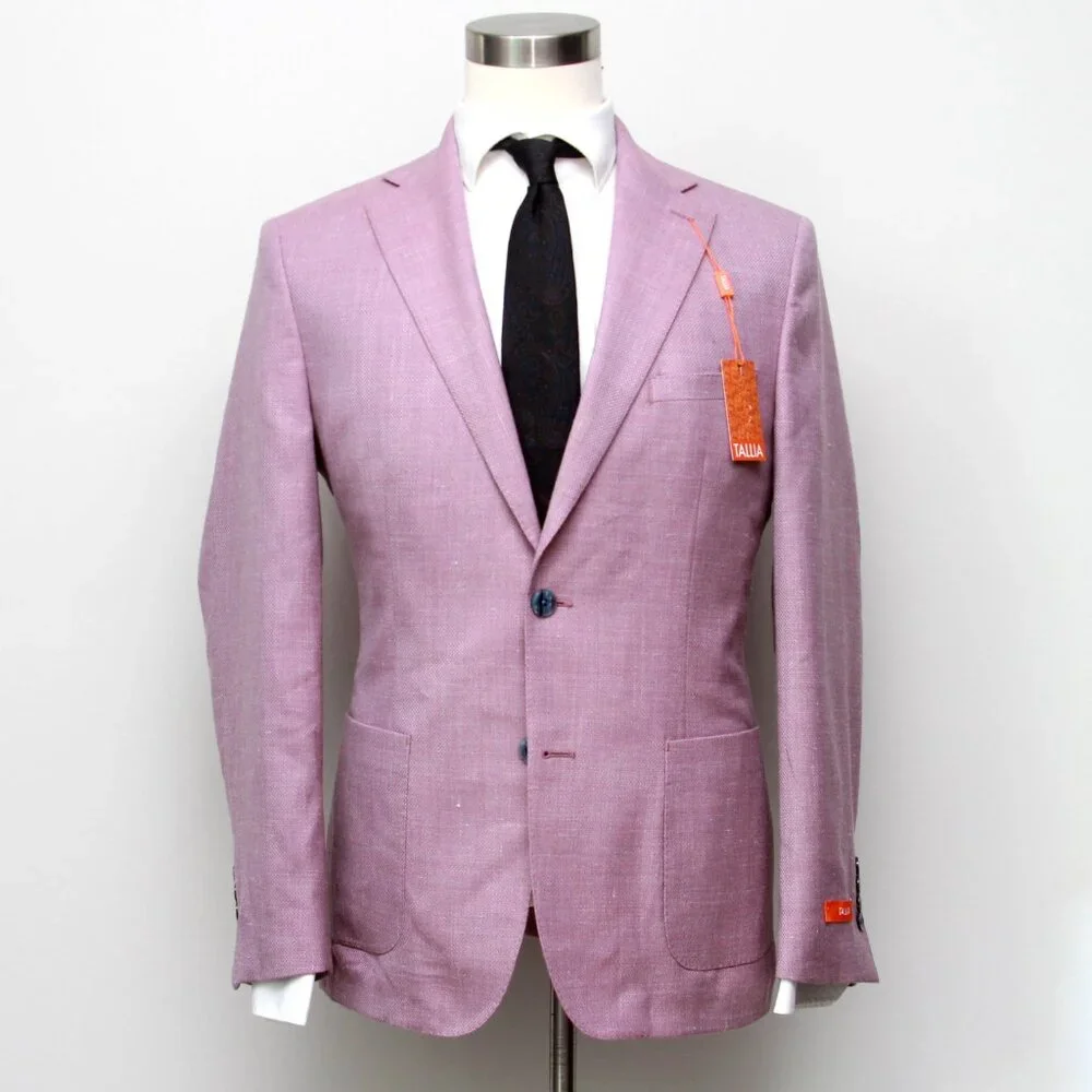 Tallia Men's Purple Slim-Fit Weave Wool-Blend Sport Coat Jacket Size 36R E091398